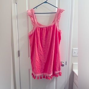 EUC melon color vineyard vines tassel cover up